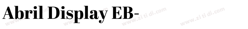 Abril Display EB字体转换